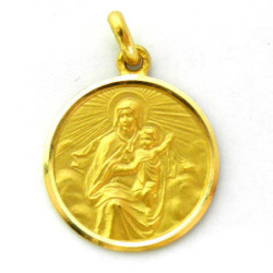 Medalla Virgen del Carmen Manto bisel lapidado 20mm