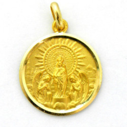 Medalla Virgen del Pilar bisel lapidado 18mm